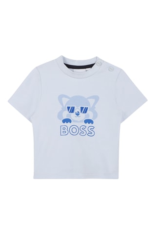 T-shirt et short en coton biologique - Ciel - Boss