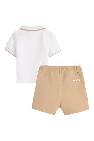 Polo et short - Blanc et marron - Boss