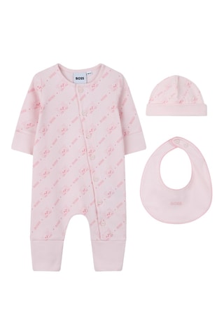Ensemble 3 pièces en coton biologique - Rose poudré - Boss