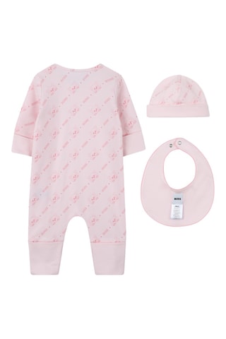 Ensemble 3 pièces en coton biologique - Rose poudré - Boss