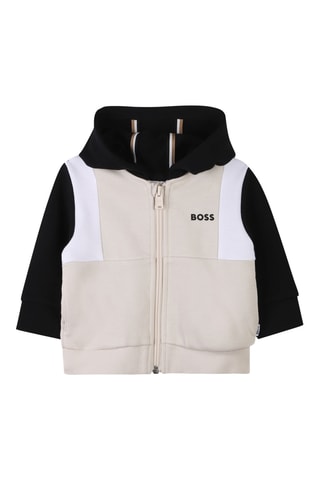 Sweat à capuche et jogging - Beige et noir - Boss