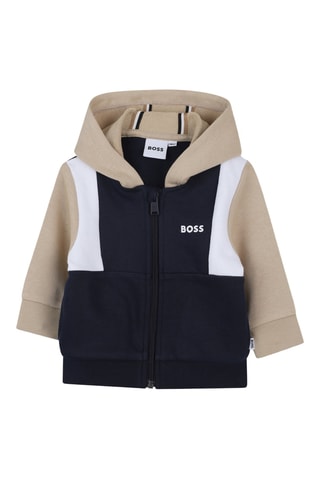 Sweat à capuche et jogging - Bleu marine et beige - Boss