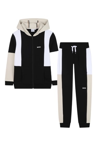 Sweat zippé à capuche et jogging Boss - Noir