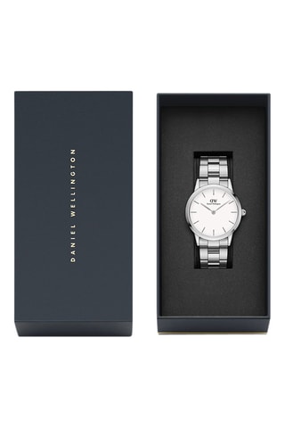 Stalen Quartz Horloge Iconic Link - 32 mm - Zilverkleurig en wit