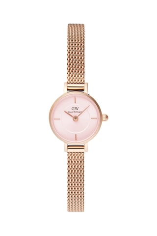 Stalen Quartz Horloge Roségoudkleurig en roze