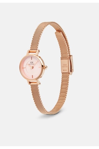 Stalen Quartz Horloge Roségoudkleurig en roze
