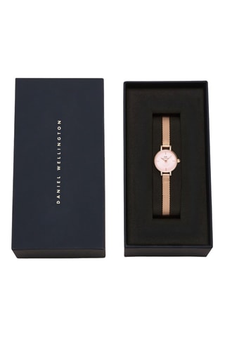 Stalen Quartz Horloge Roségoudkleurig en roze