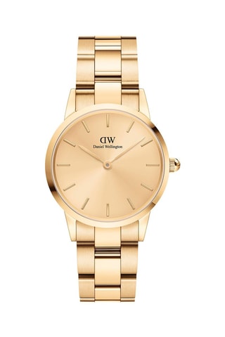 Stalen Quartz Horloge Iconic Link - 28 mm - Goudkleurig