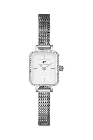 Stalen Quartz Horloge Zilverkleurig en Wit