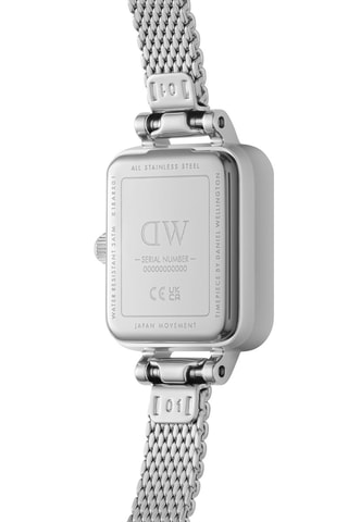 Stalen Quartz Horloge Zilverkleurig en Wit