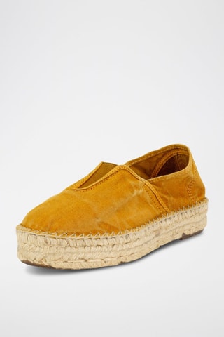 Espadrillas in cotone bio Senape - Marrone