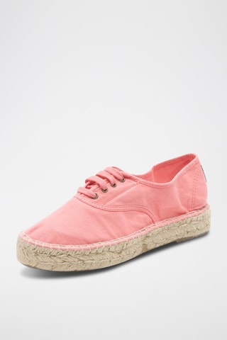 Sneakers in cotone bio Kaki - Corallo