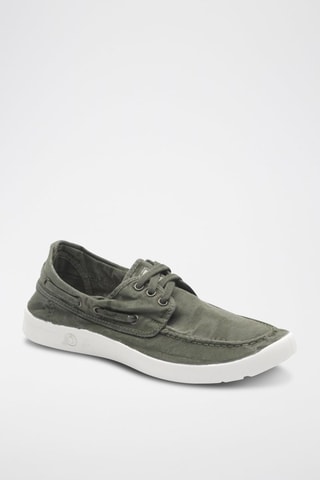 Scarpe da barca in cotone bio Beige - Kaki