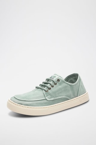 Tennis en coton biologique Vert d'eau - Bleu