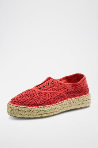Espadrillas in cotone bio Rosso - Rosso