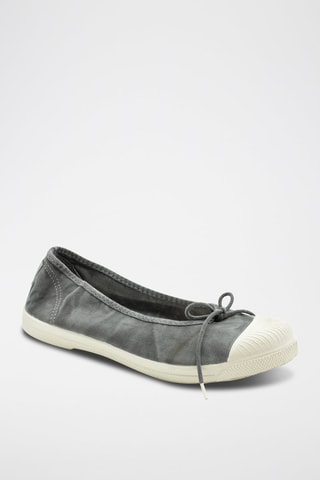 Ballerine in cotone bio Grigio scuro - Grigio