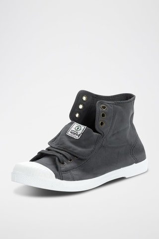 Sneakers alte in cotone bio - Grigio scuro