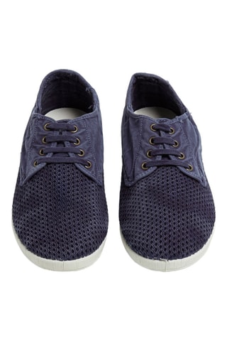 Tennis en coton biologique Beige - Bleu