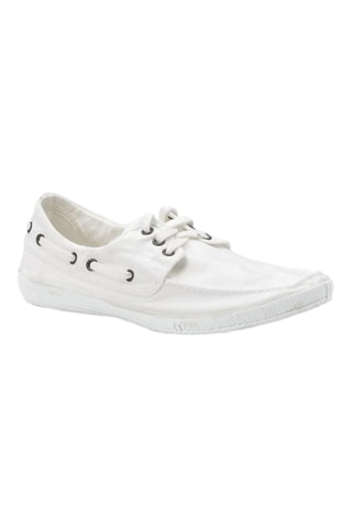 Chaussures bateau en coton biologique Bleu foncé - Bleu