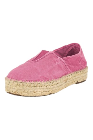 Espadrillas in cotone bio Senape - Rosa