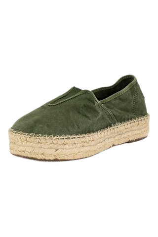 Espadrillas in cotone bio Senape - Kaki