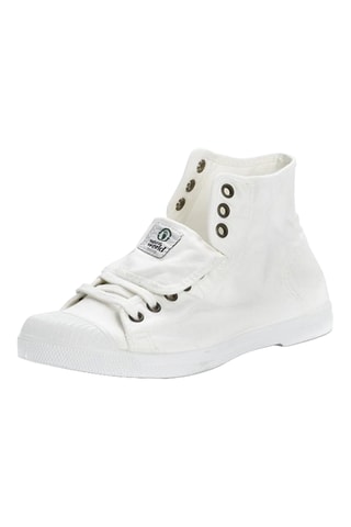 Sneakers alte in cotone bio - Bianco
