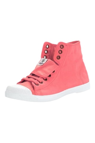 Sneakers alte in cotone bio - Corallo