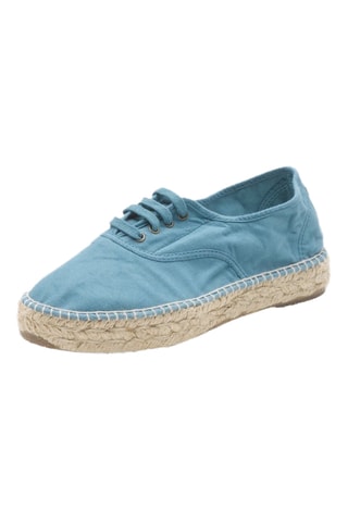 Sneakers in cotone bio Kaki - Blu scuro