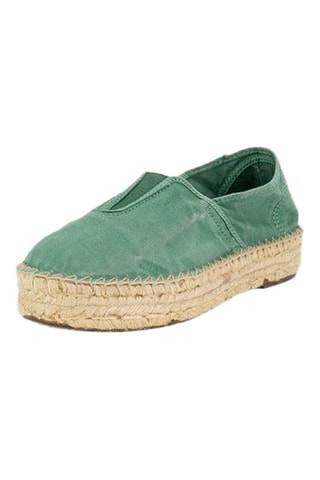 Espadrillas in cotone bio Senape - Verde