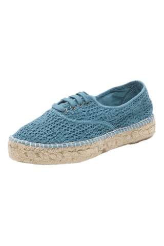 Espadrillas in cotone bio Rosso - Blu scuro