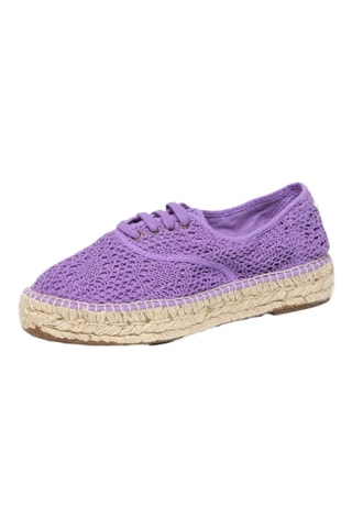 Espadrillas in cotone bio Rosso - Viola