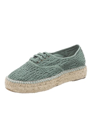 Espadrillas in cotone bio Rosso - Verde