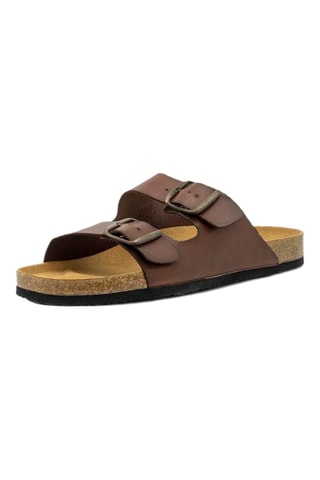 Ciabatte in pelle nappa - Marrone
