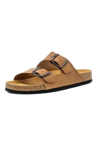 Ciabatte in pelle nappa - Cammello