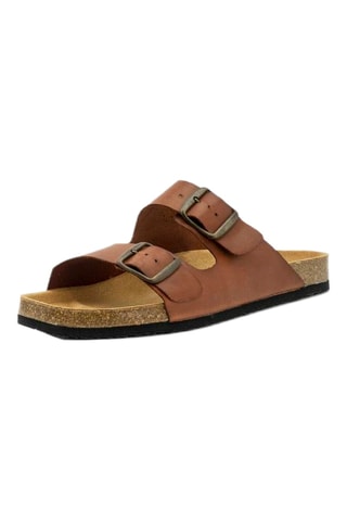 Ciabatte in pelle nappa - Marrone