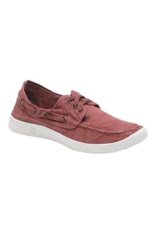Scarpe da barca in cotone bio Beige - Bordeaux