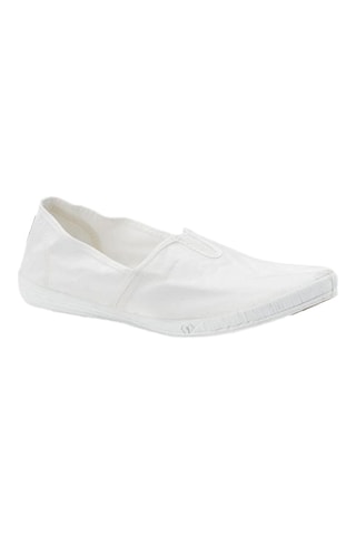 Slip-on en coton biologique Bleu clair - Blanc