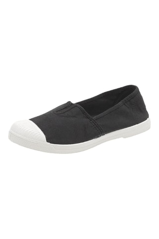 Slip-on en coton biologique Blanc - Noir