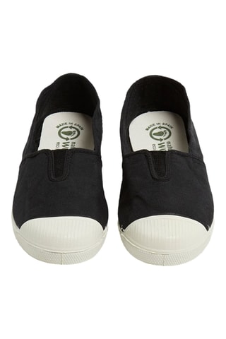 Slip-on en coton biologique Blanc - Noir