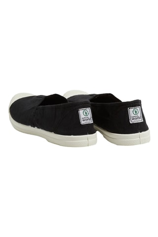 Slip-on en coton biologique Blanc - Noir