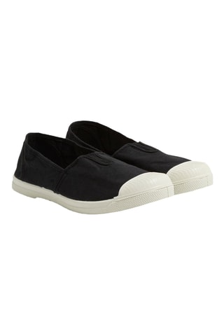 Slip-on en coton biologique Blanc - Noir