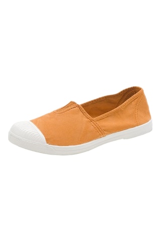Slip-on en coton biologique Blanc - Marron