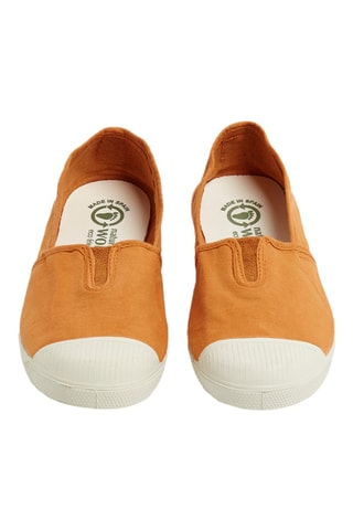 Slip-on en coton biologique Blanc - Marron