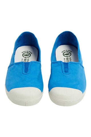 Slip-on en coton biologique Blanc - Bleu