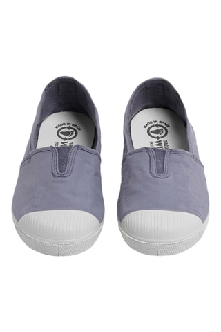 Slip-on en coton biologique Blanc - Violet