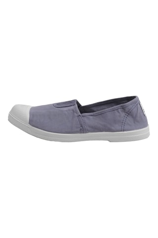 Slip-on en coton biologique Blanc - Violet