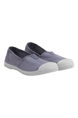 Slip-on en coton biologique Blanc - Violet