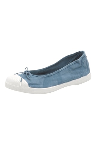 Ballerine in cotone bio Grigio scuro - Blu scuro