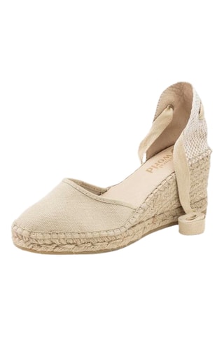 Espadrillas con zeppa - Beige