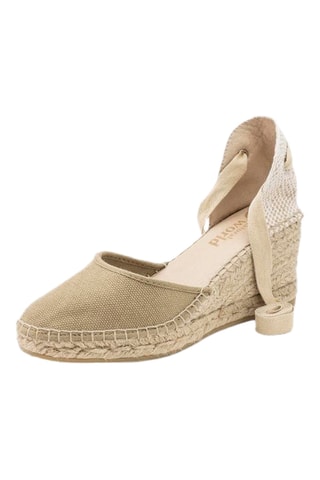 Espadrillas con zeppa - Cammello